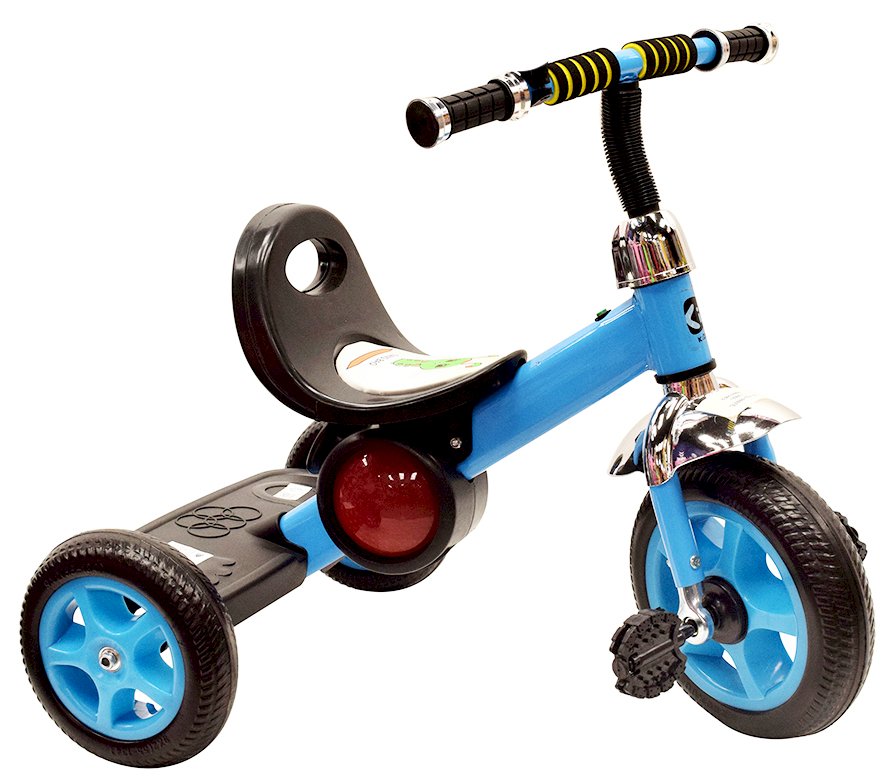 Brand: Duranta Item code: 804491 Age Group: 1.5 - 5 Years Model: Switch Product Type: Tricycle Steel frame and fork Music system Eva colorfull wheel Color:  Blue,Blue Mixed (As given picture)